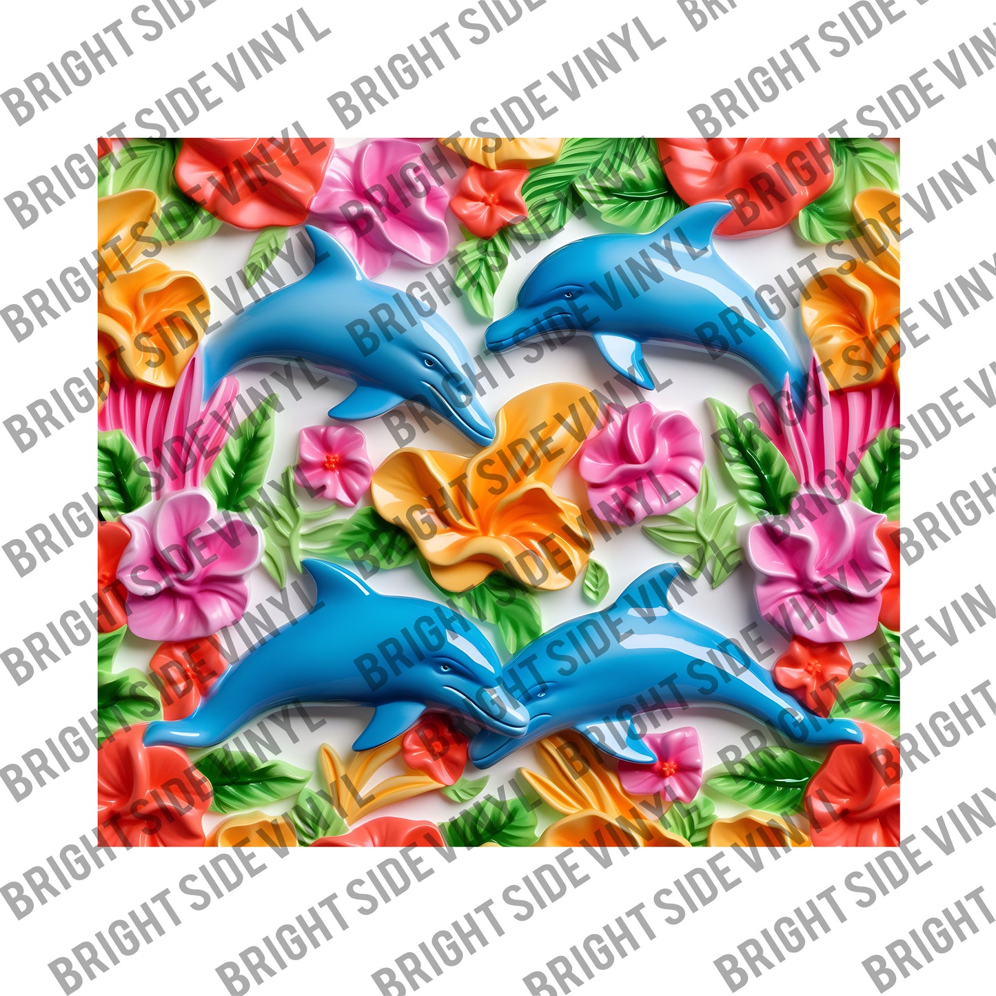 3D Dolphins #2 Tumbler Wrap