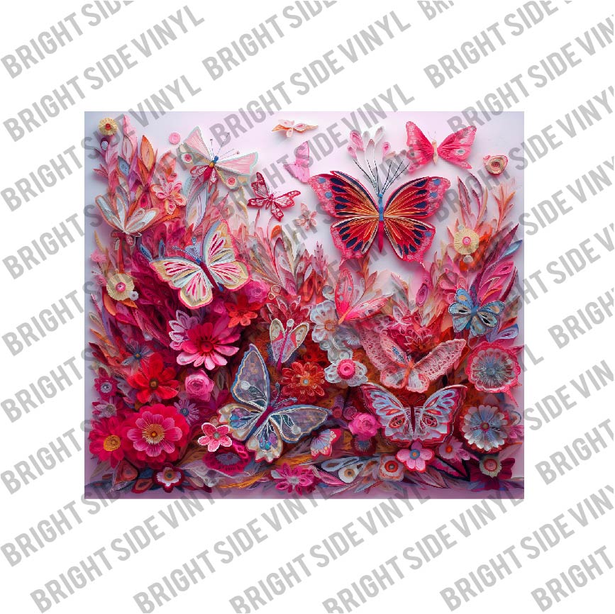 3D Butterfly Tumbler Wrap 12