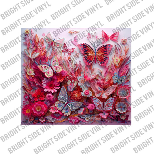 3D Butterfly Tumbler Wrap 12