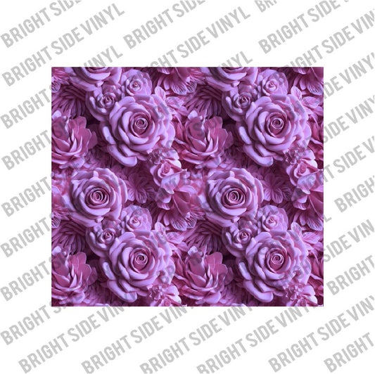 3D Flowers 6 Tumbler Wrap