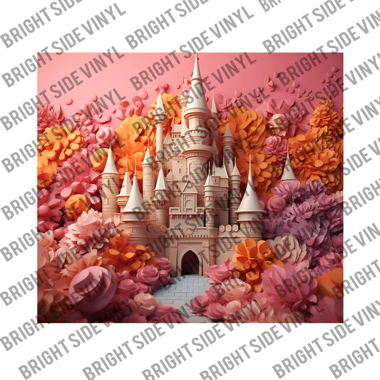 3D Castle #3 Tumbler Wrap