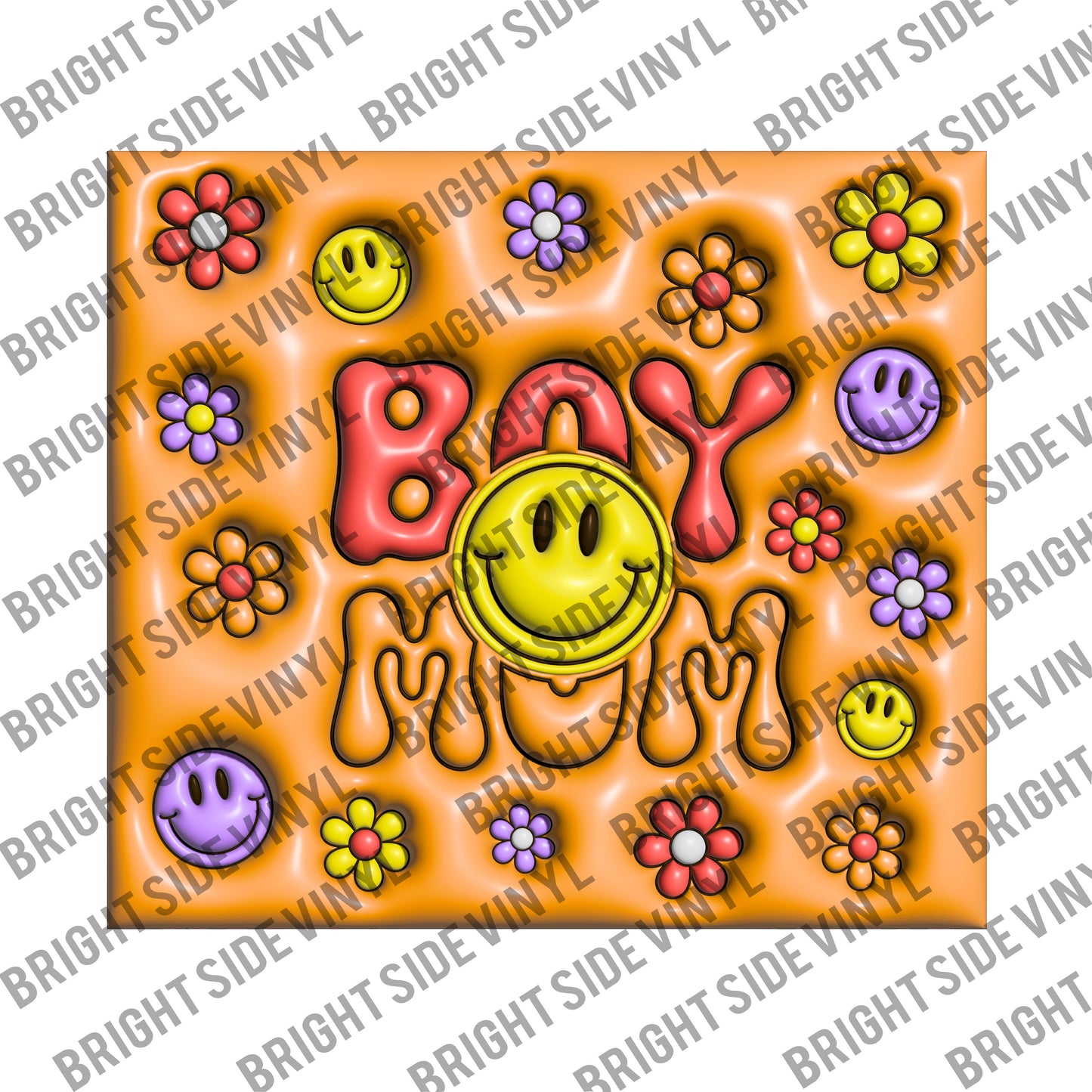 3D Boy Mom Tumbler Wrap