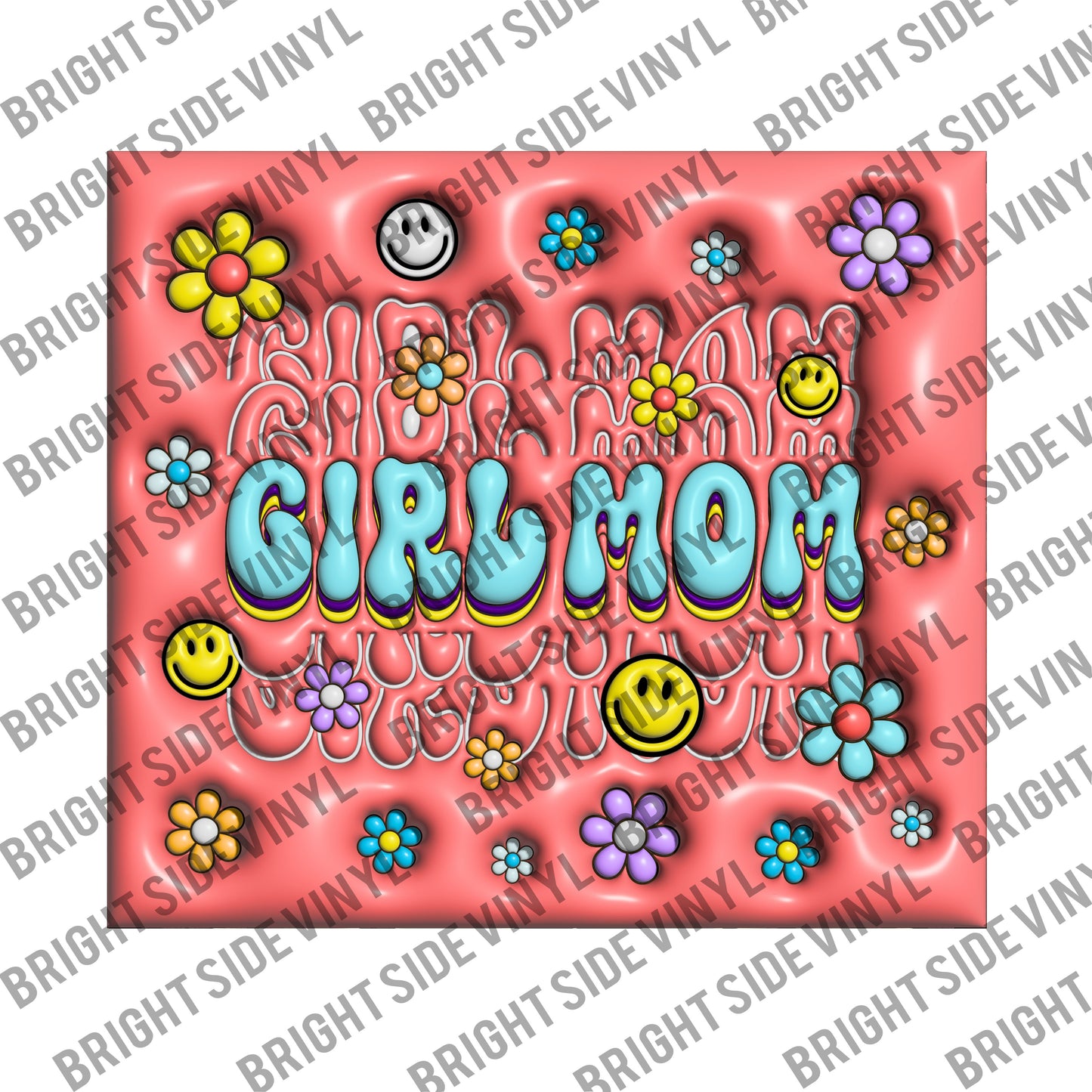 3D Girl Mom Tumbler Wrap