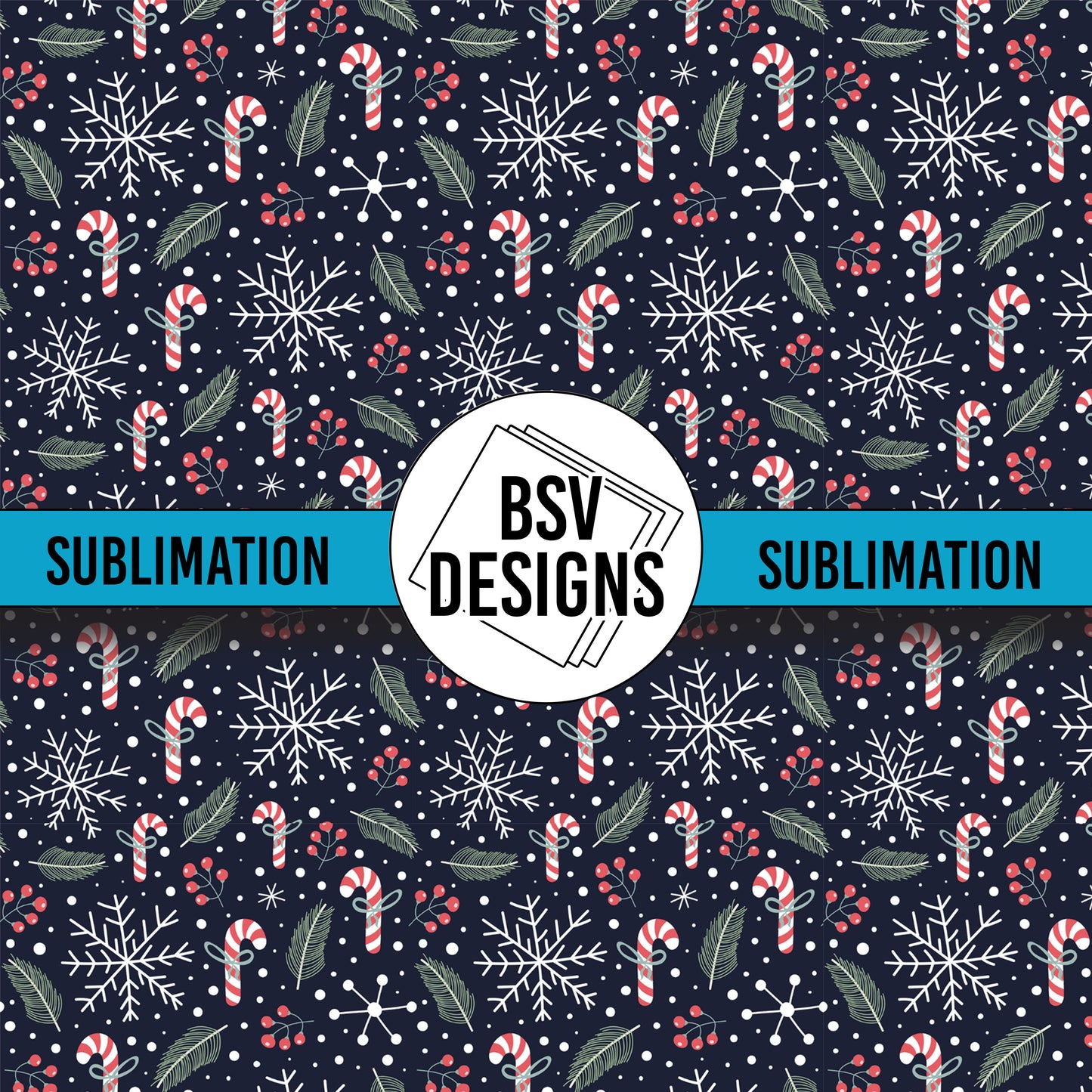 Candy Snowflake Sublimation Sheet
