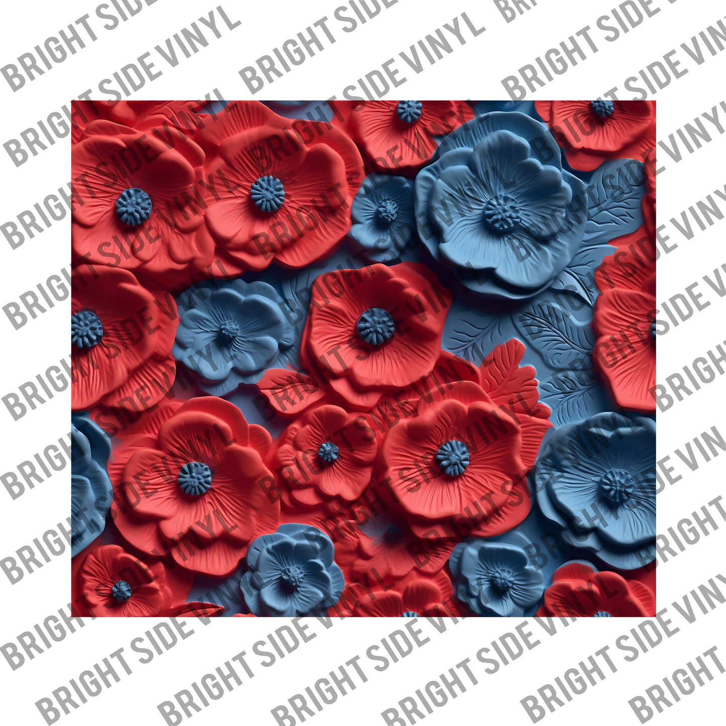 3D Colorful Flowers #8 Tumbler Wrap