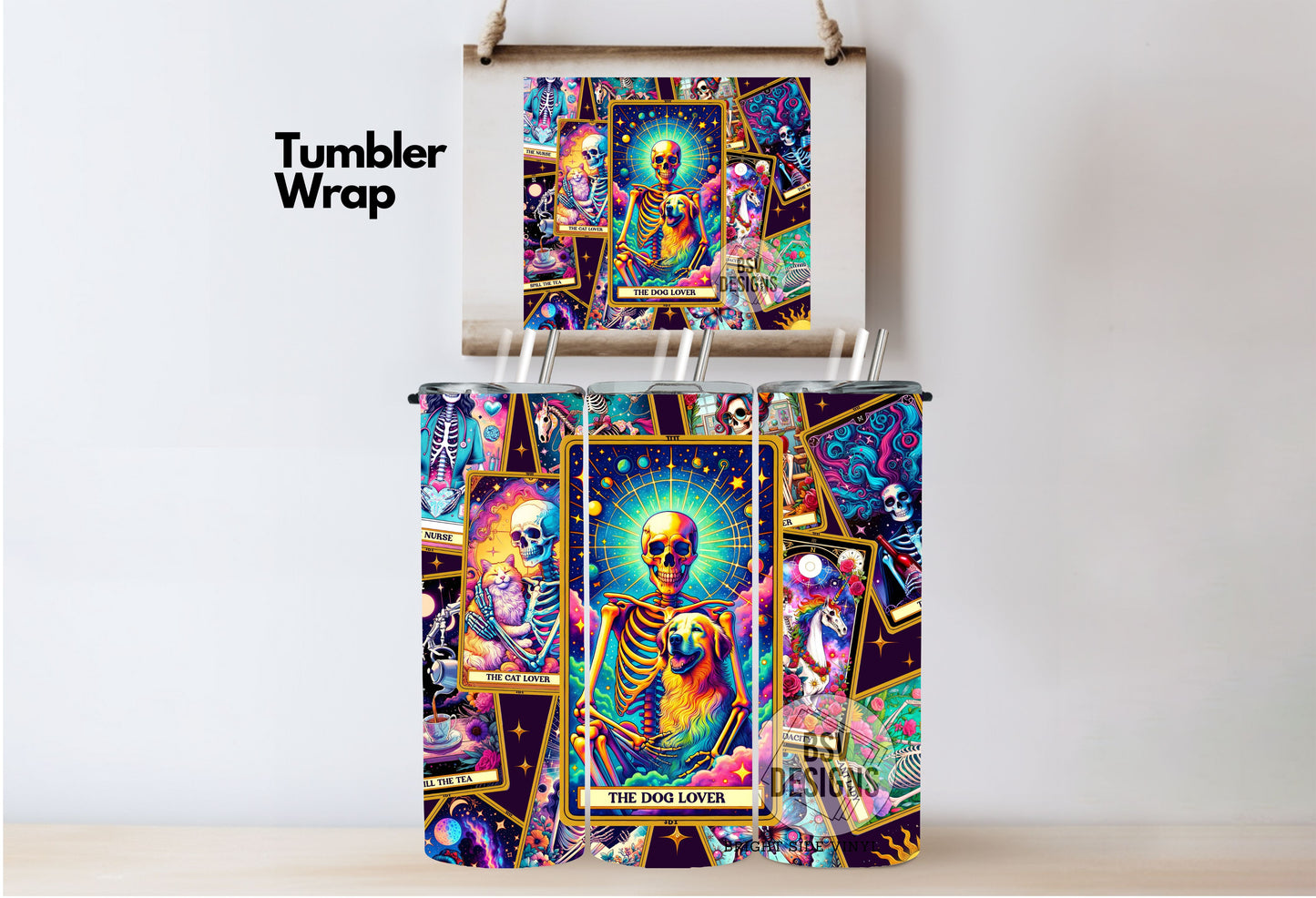 The Dog Lover Tarot Card Tumbler Wrap
