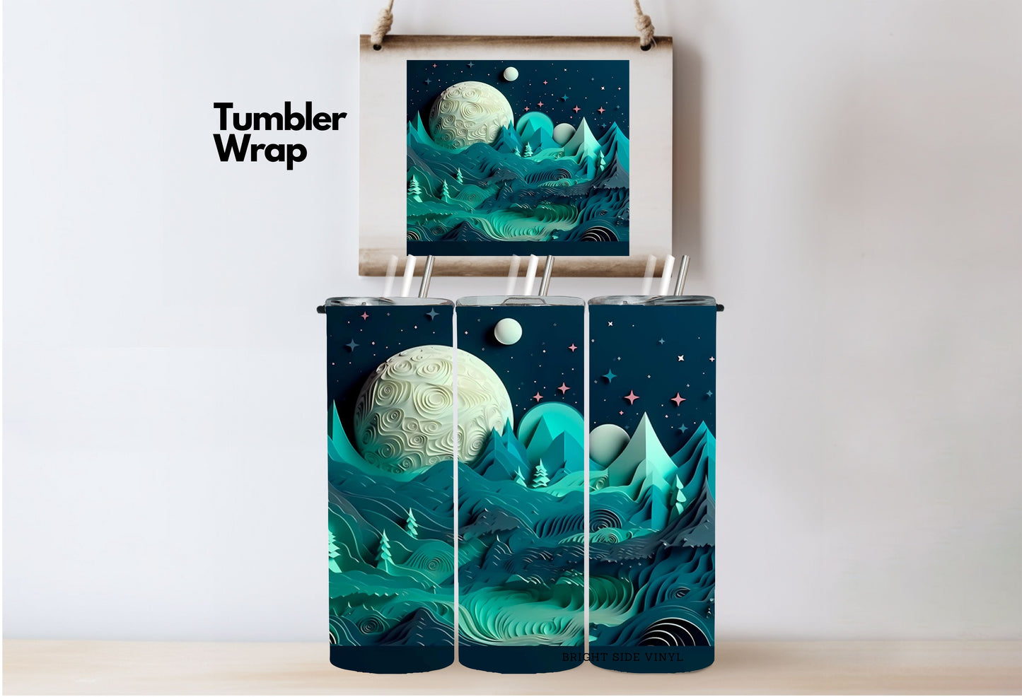 3D Space #2 Tumbler Wrap