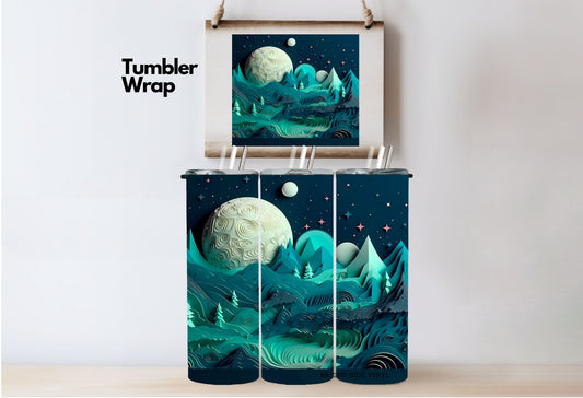 3D Space #2 Tumbler Wrap