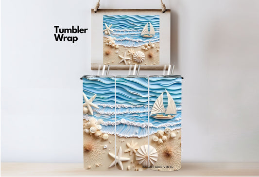 3D Summer Vibes #14 Tumbler Wrap