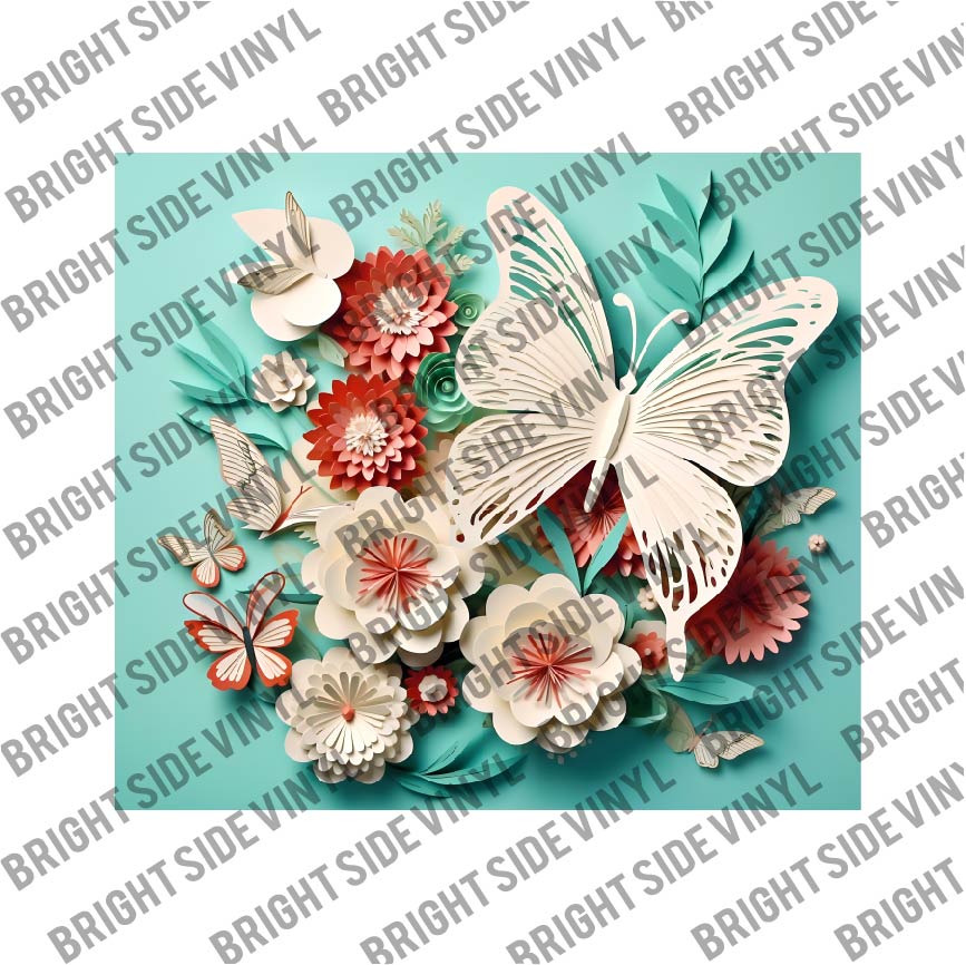 3D Butterfly Tumbler Wrap 9