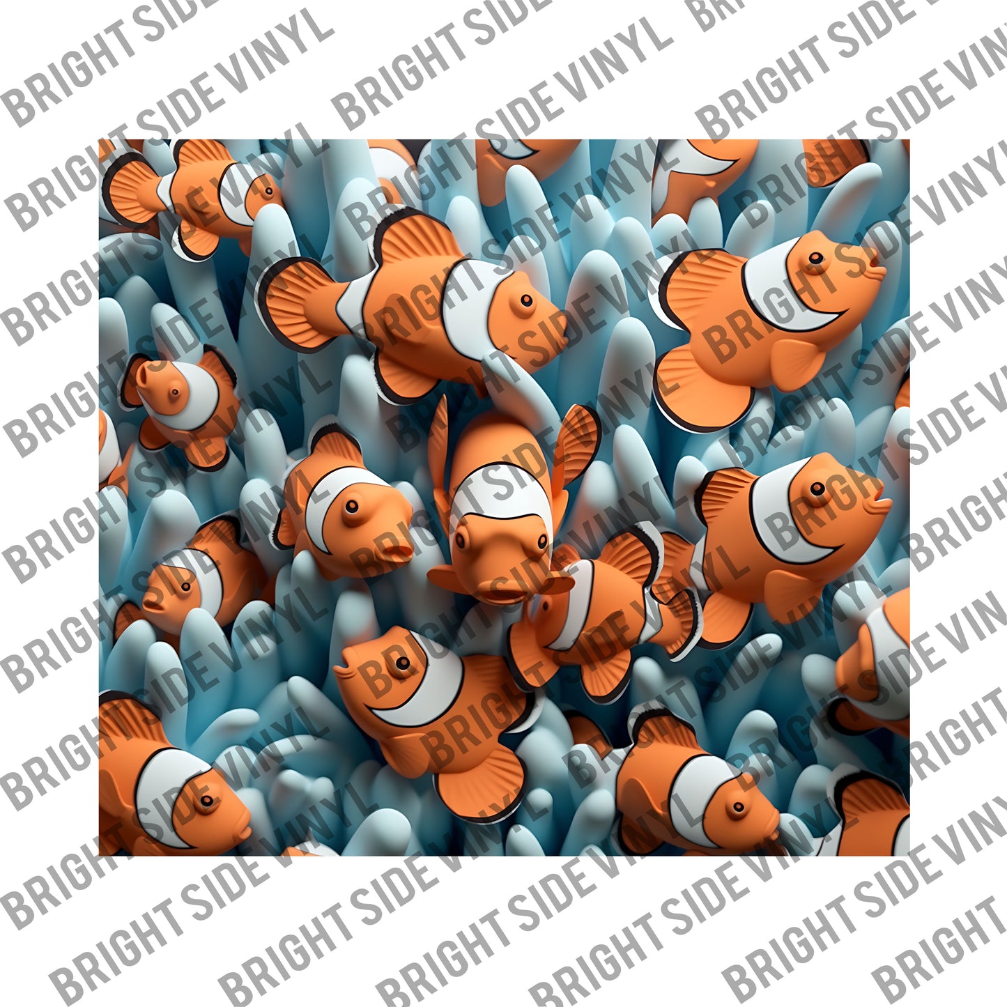 3D Clownfish #3 Tumbler Wrap