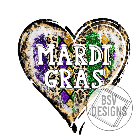 Mardi Gras Heart