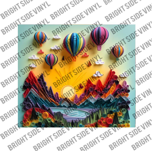 3D Hot air Balloon Tumbler Wrap 1