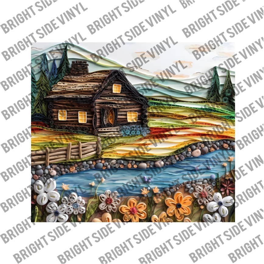 3D Log Cabin Tumbler Wrap 2