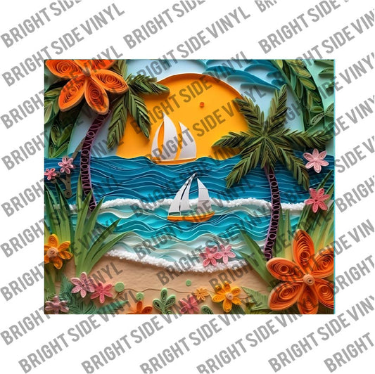 3D Summer Vibes Tumbler Wrap 1
