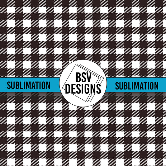 White / Black Plaid Sublimation Sheet
