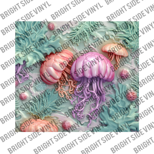 3D Jellyfish #3 Tumbler Wrap