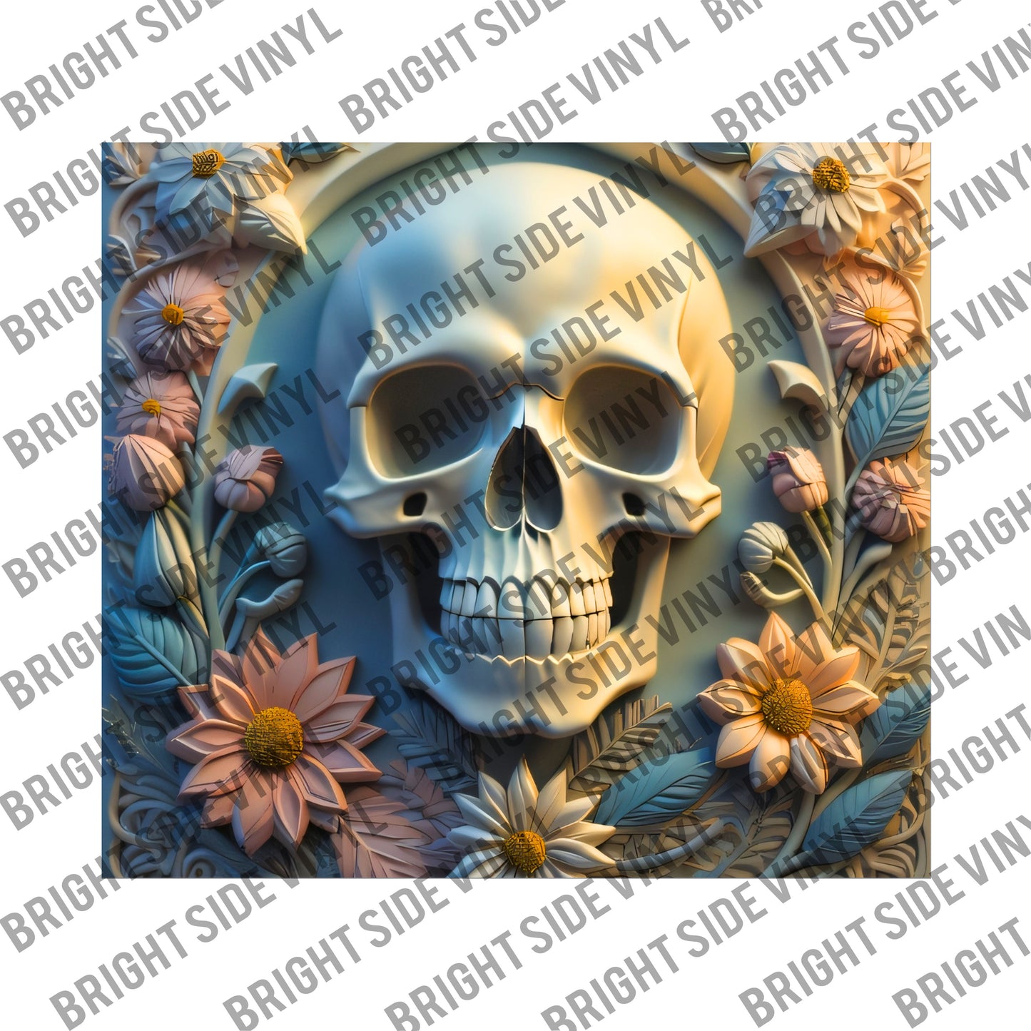 3D Skull Tumbler Wrap