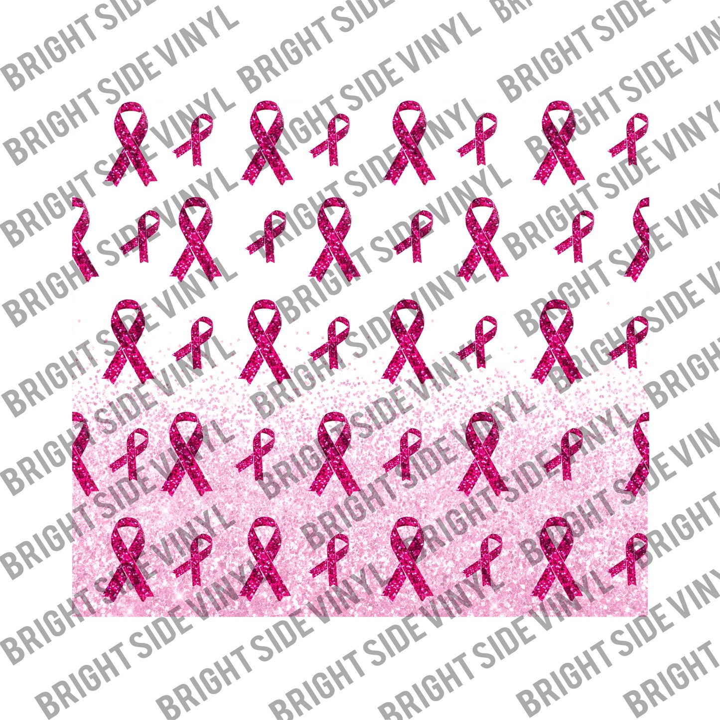 Sparkle Pink Ribbon Tumbler Wrap