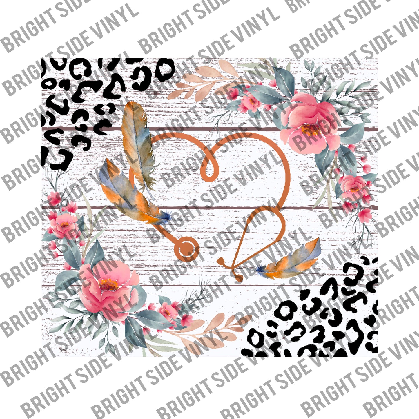 Nurse Leopard Tumbler Wrap