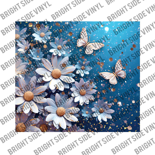 3D Butterfly Sparkle #4 Tumbler Wrap