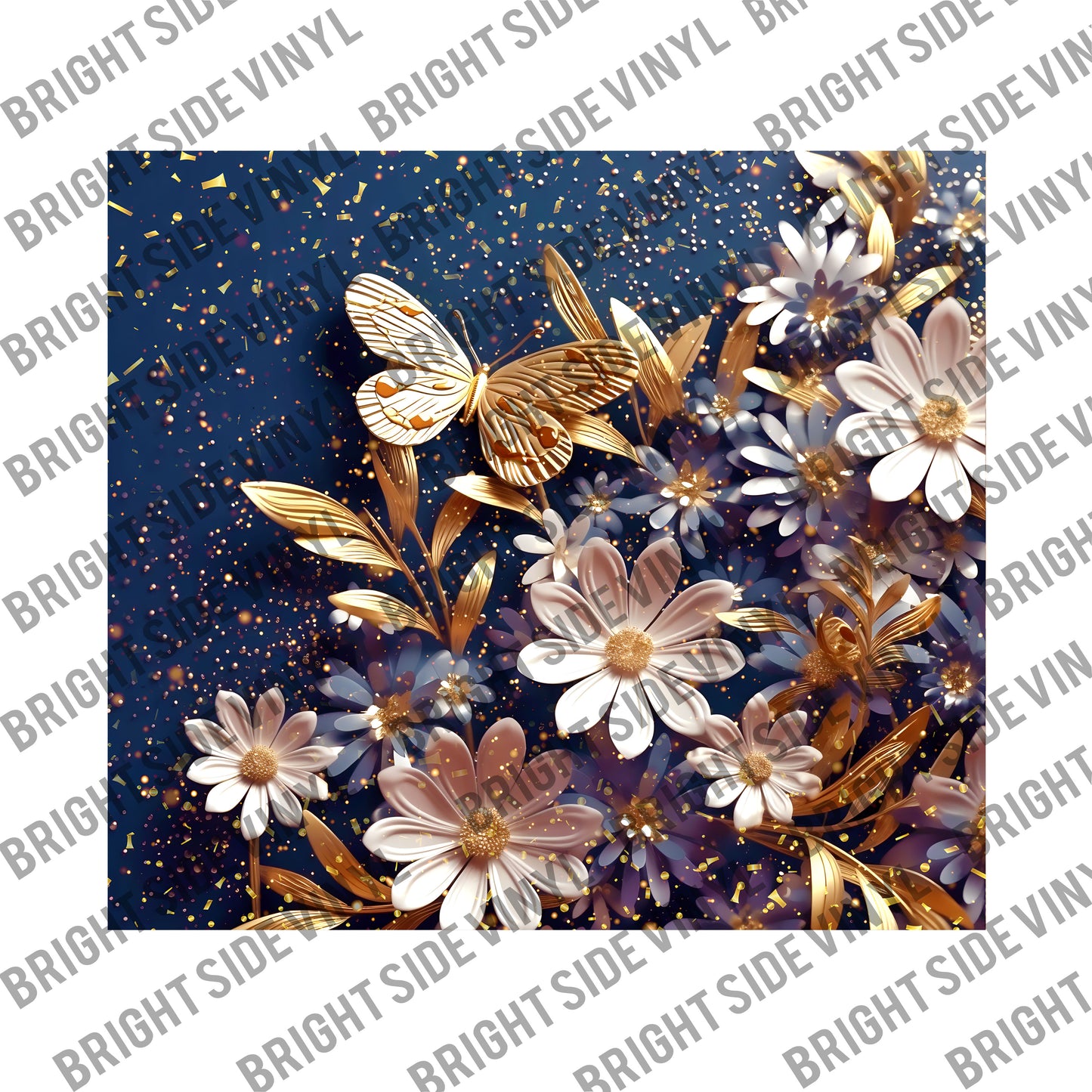 3D Butterfly Sparkle #5 Tumbler Wrap