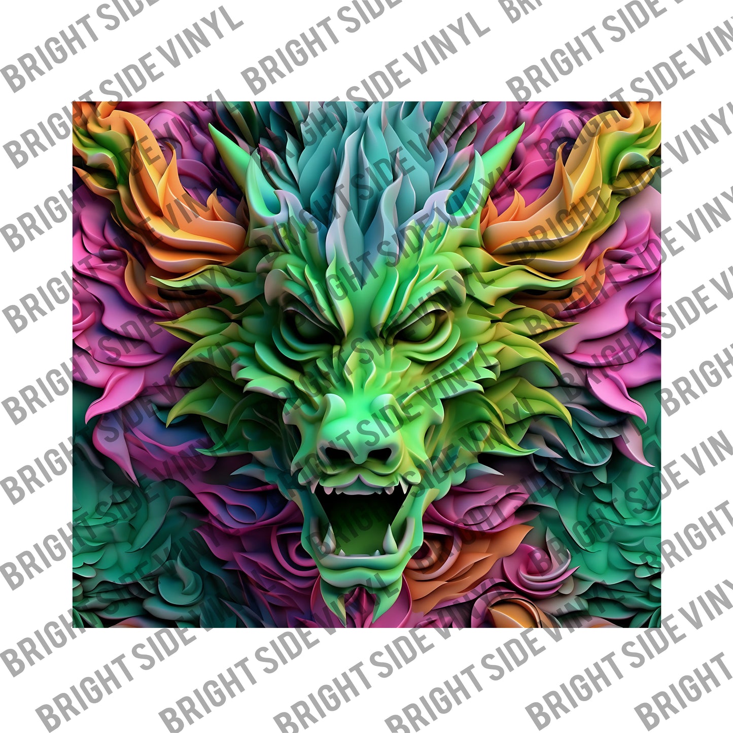 3D Dragon #4 Tumbler Wrap