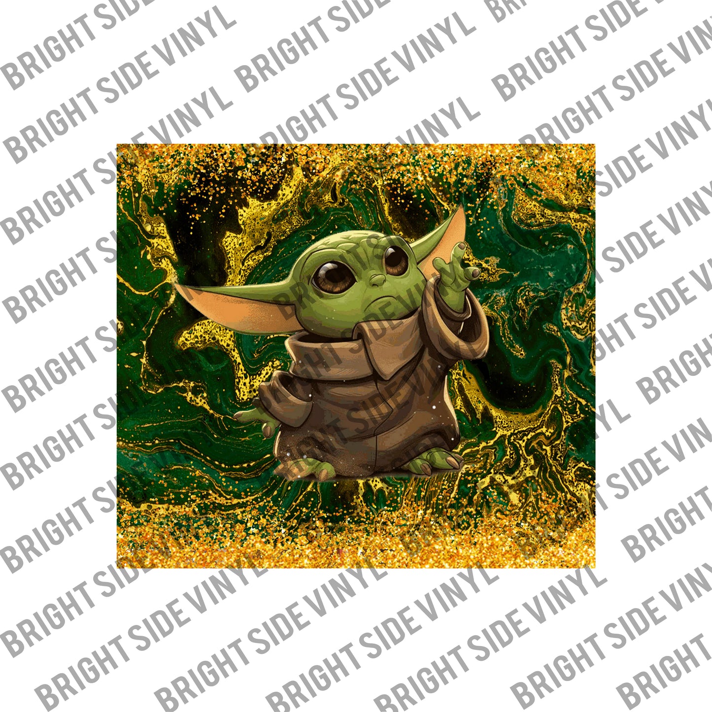 Gold Yoda Tumbler Wrap