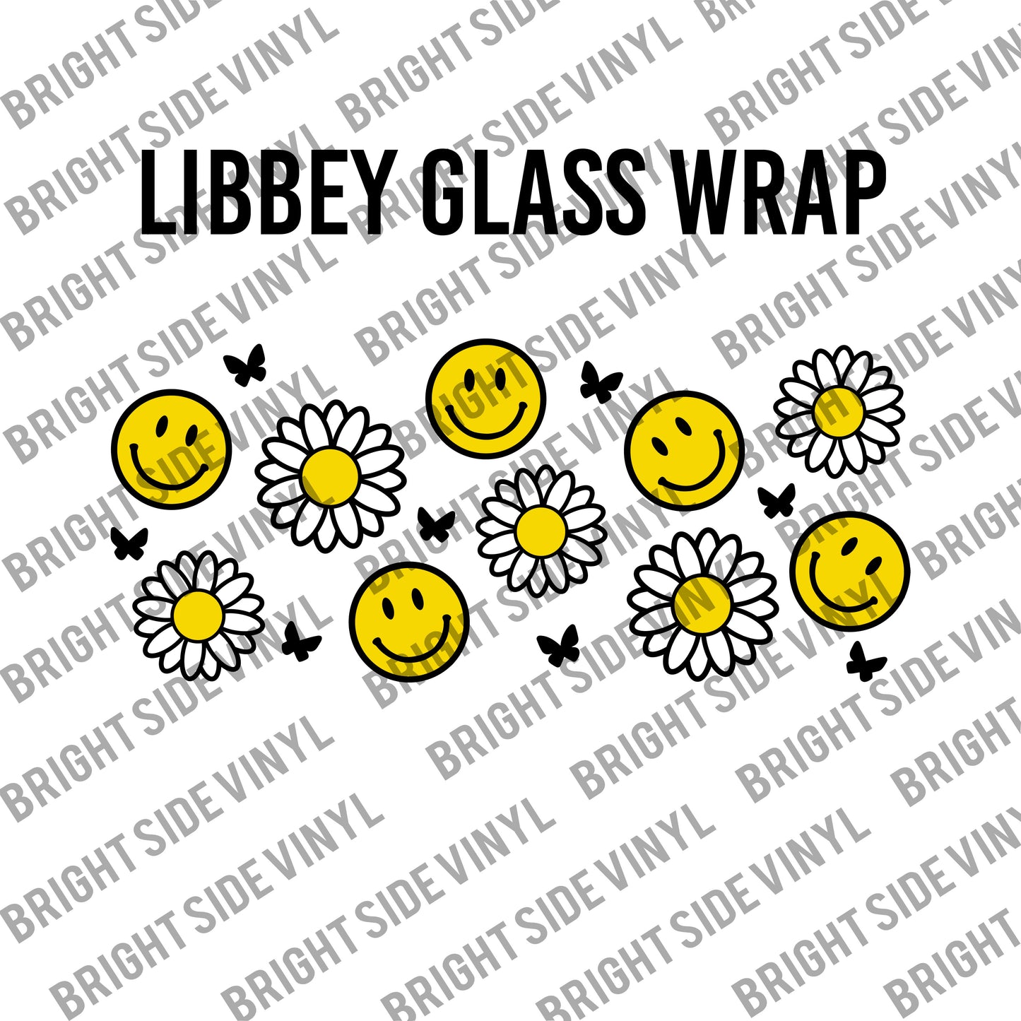 Smiley Daisy (Libbey Glass Wrap)