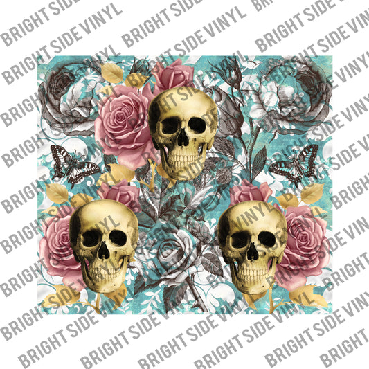 Skull Rose Tumbler Wrap