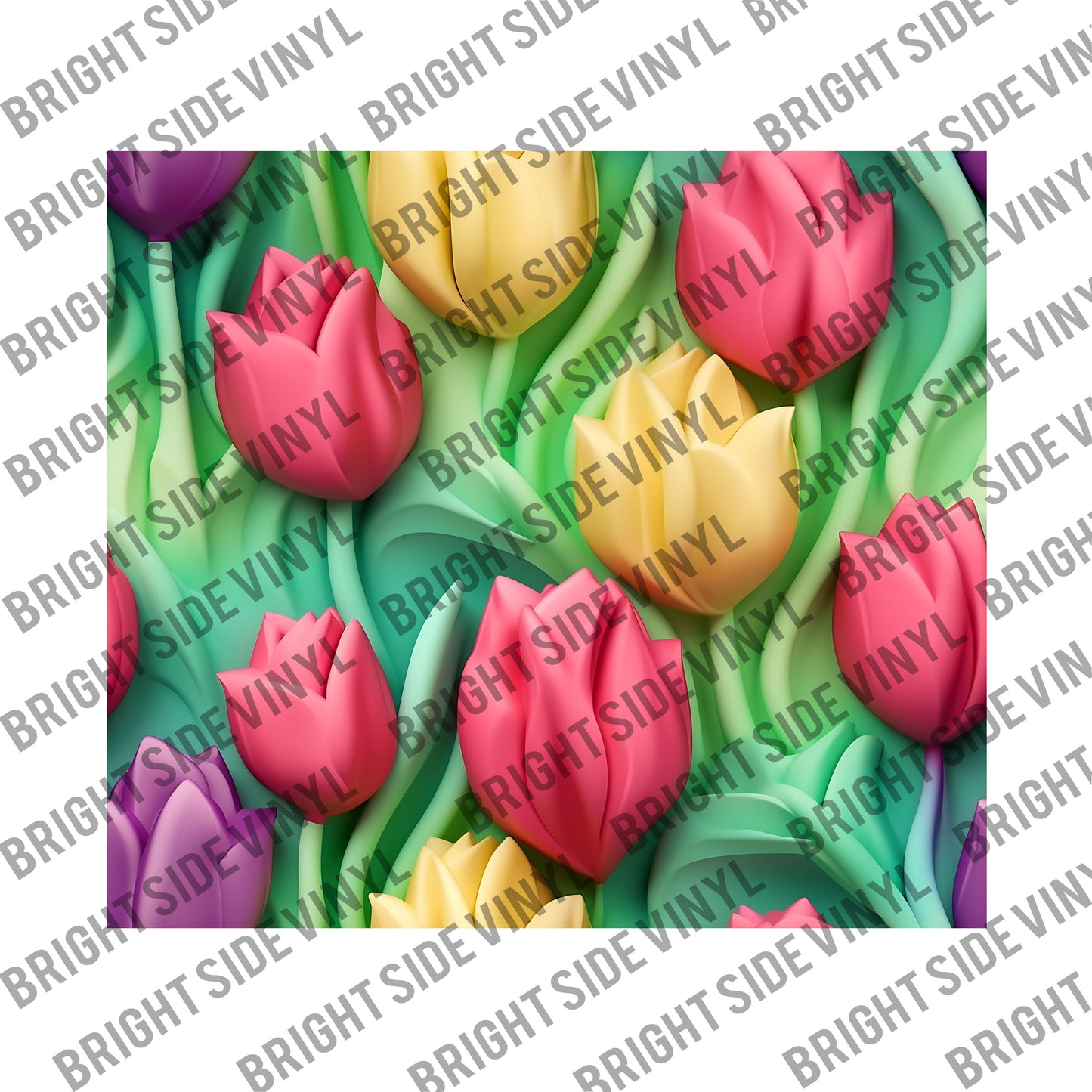 3D Colorful Flowers #10 Tumbler Wrap