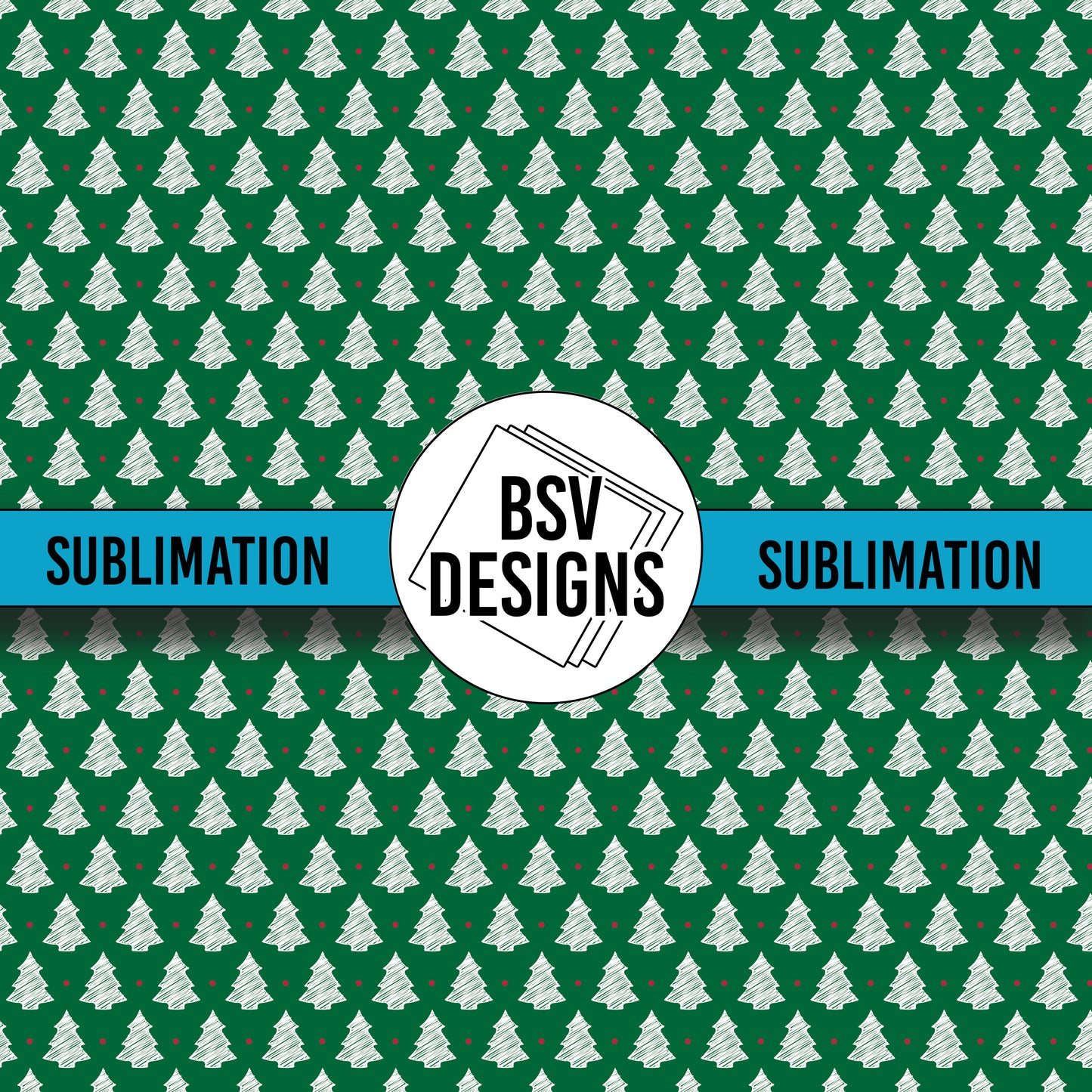 White Christmas Tree Sublimation Sheet