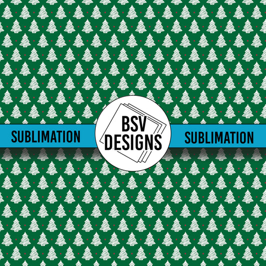 White Christmas Tree Sublimation Sheet