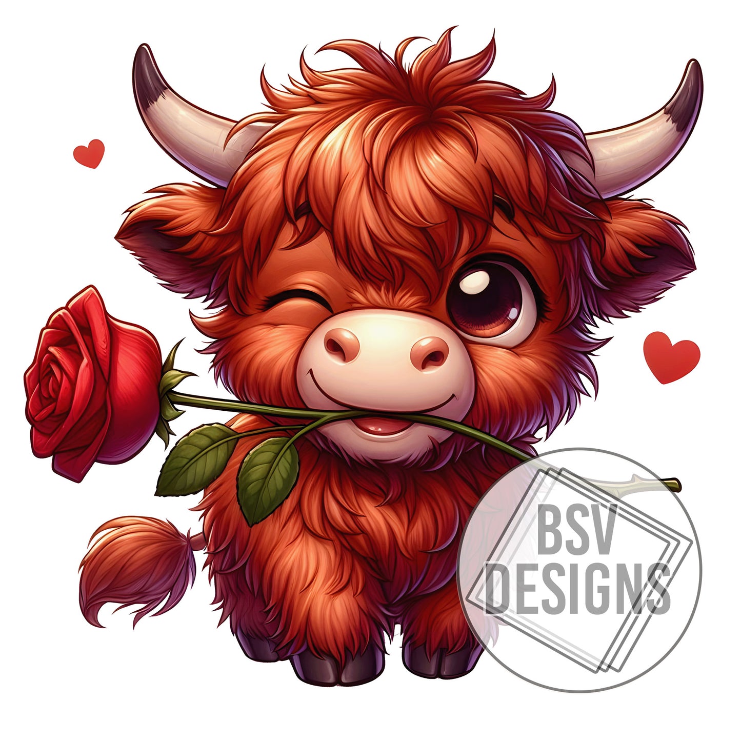 Rose Bud Highland Cow