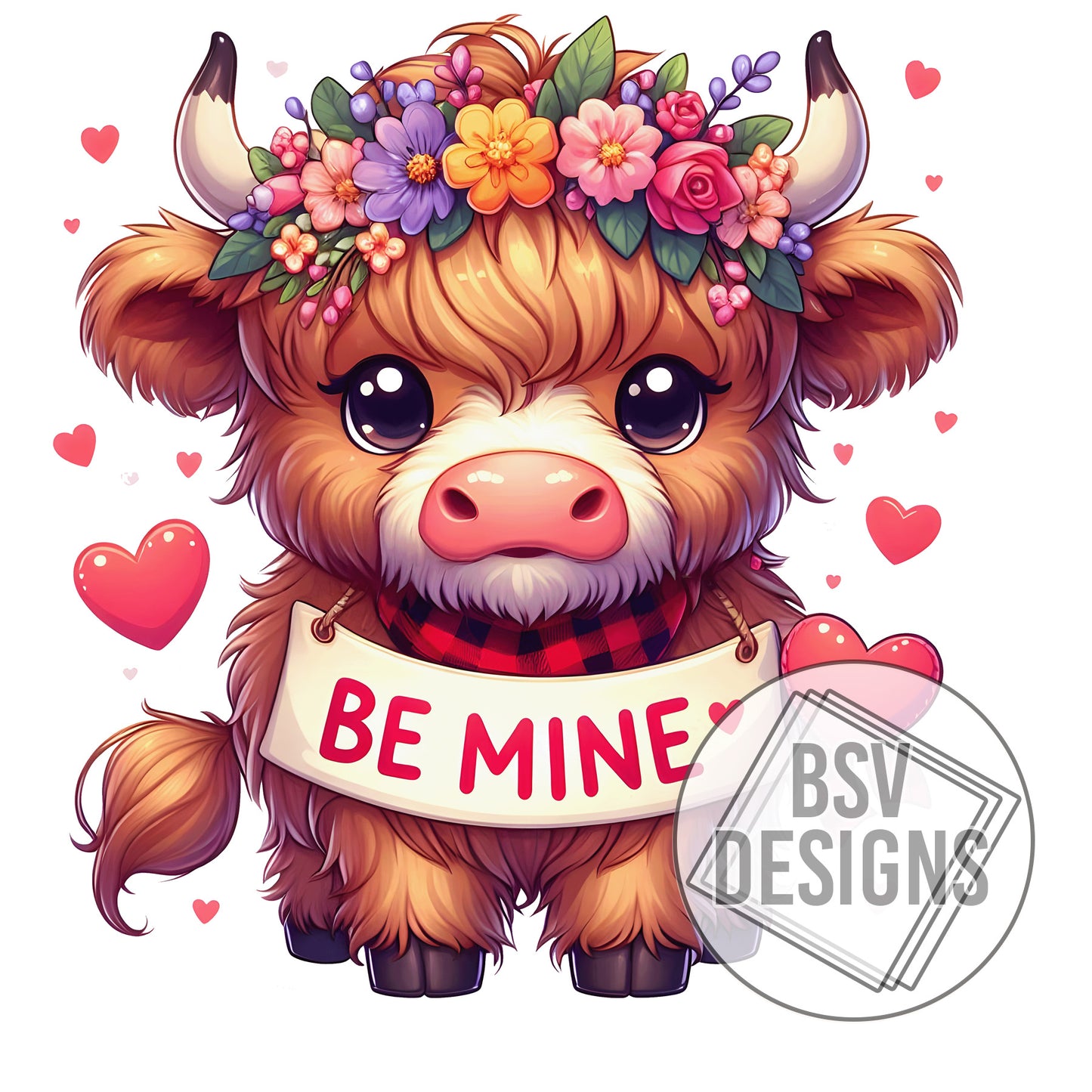 Be Mine Highland Cow