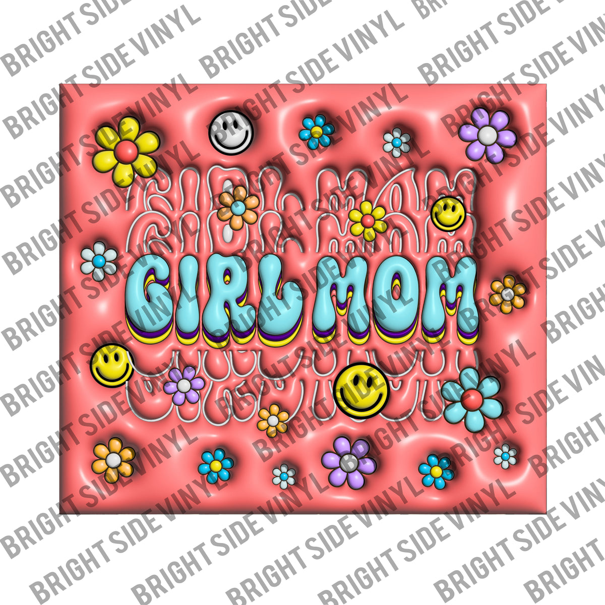 3D Girl Mom Tumbler Wrap