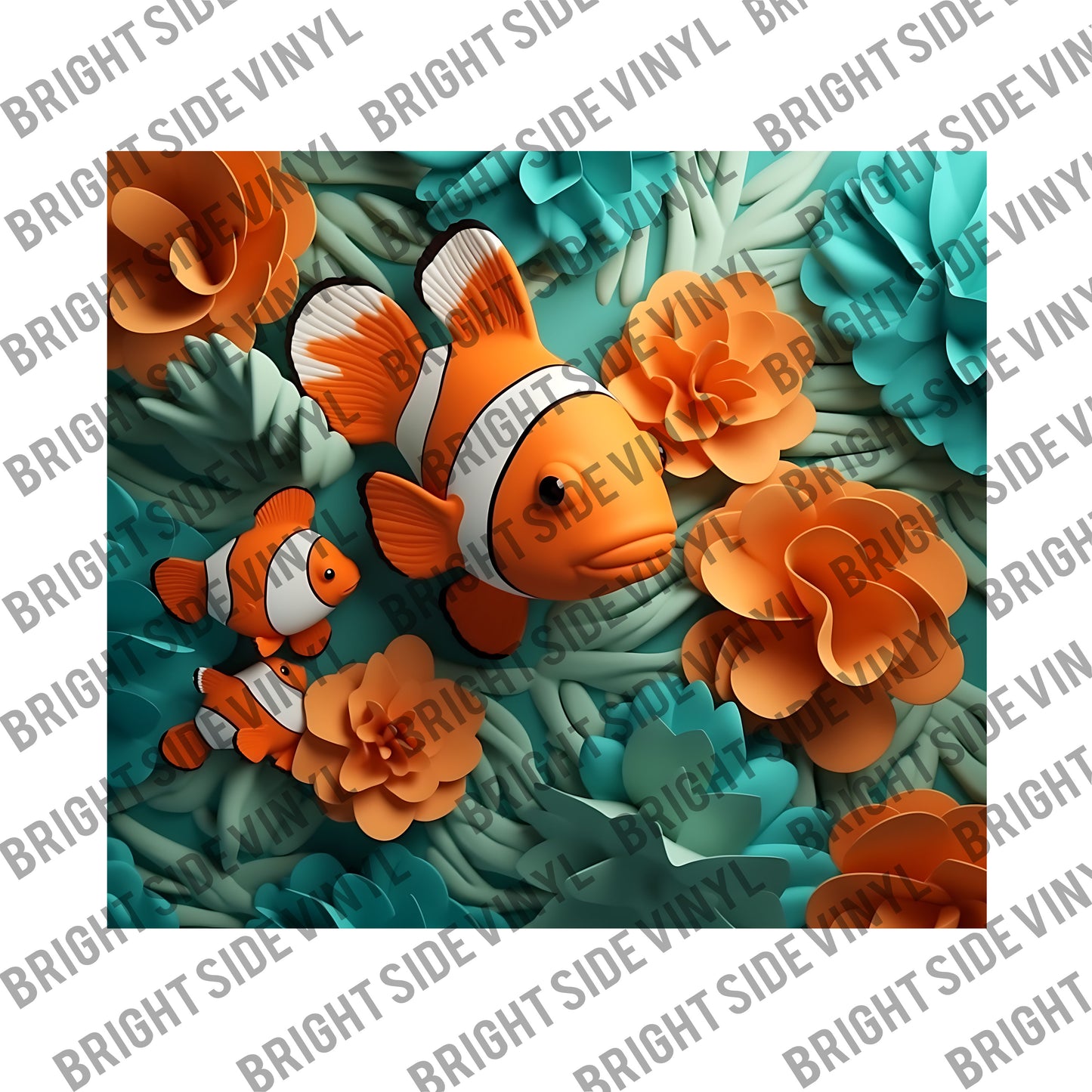 3D Clownfish #2 Tumbler Wrap
