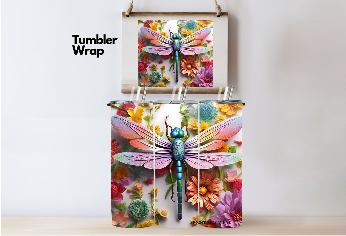 Dragonfly Tumbler Wrap