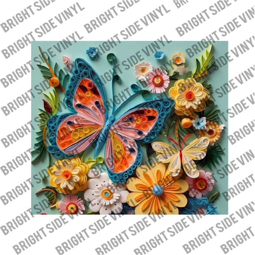 3D Butterfly Tumbler Wrap 3