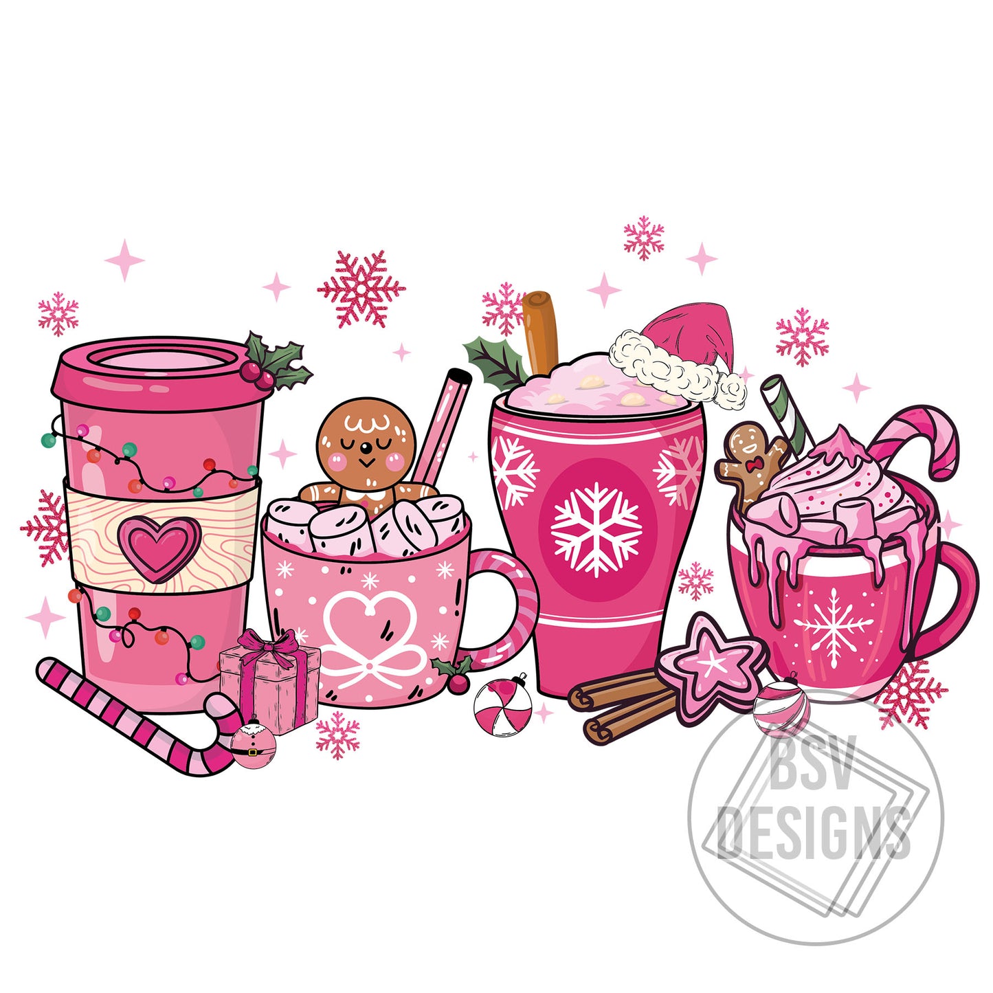 Pink Gingerbread Latte