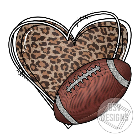 Leopard Heart Football Live Sale