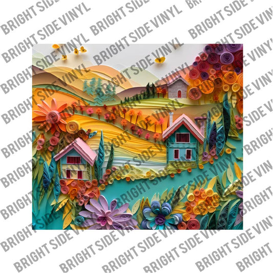 3D Farm House Tumbler Wrap 3