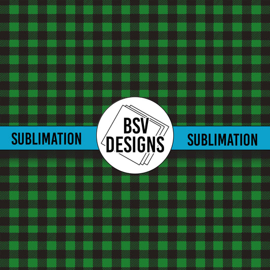 Green / Black Plaid Sublimation Sheet