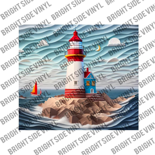 3D Lighthouse Tumbler Wrap 3