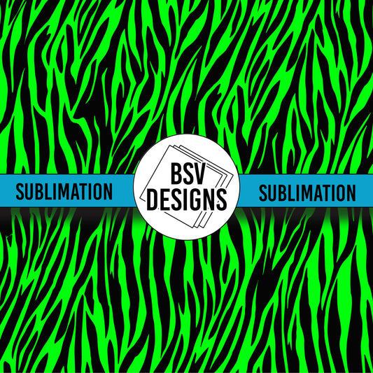 Lime Green Zebra Sublimation Sheet