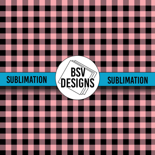 Pink / Black Plaid Sublimation Sheet