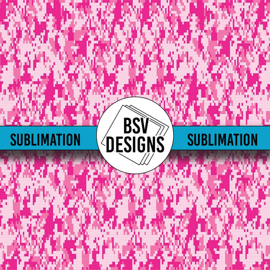 Pink Digi Camo Sublimation Sheet