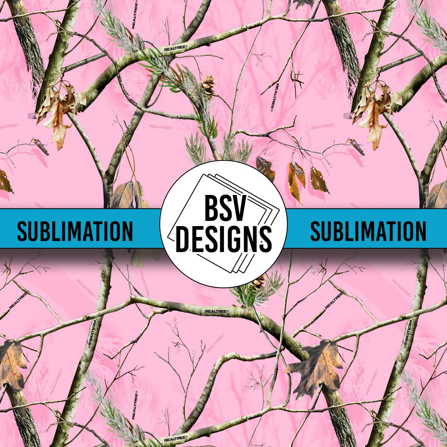 Pink Tree Camo Sublimation Sheet