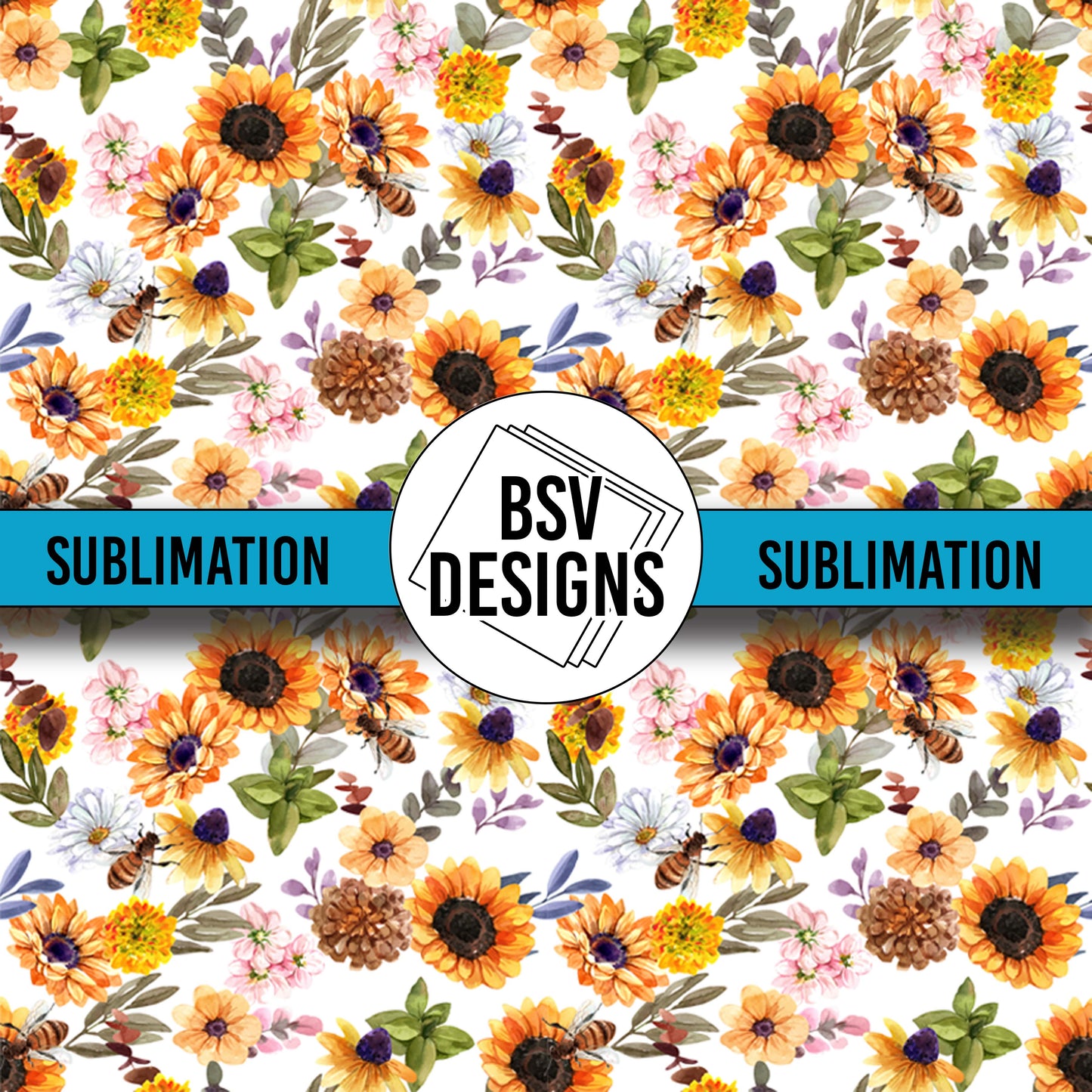 Sring Sun FLowerSublimation Sheet