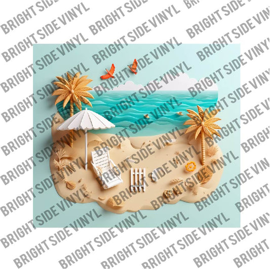 3D Summer Vibes Tumbler Wrap 12